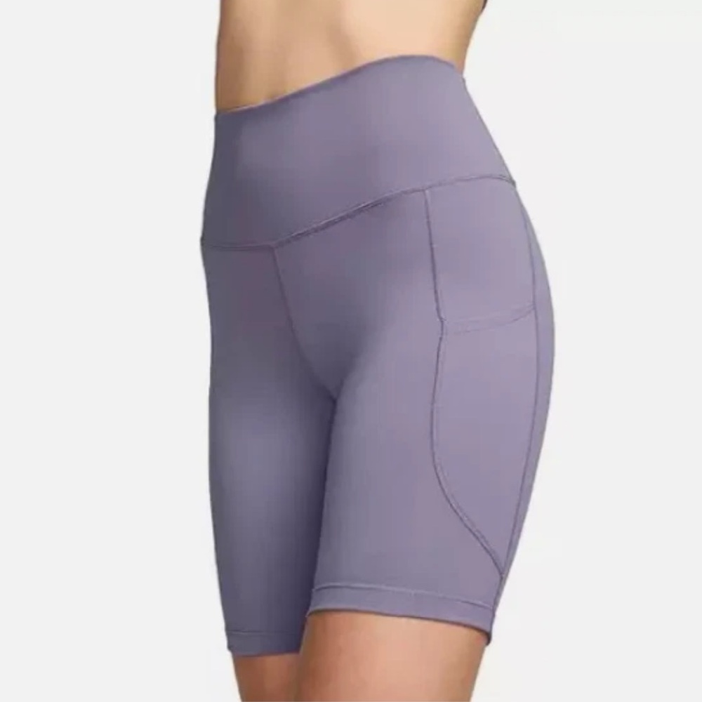 Nike One Women's SMALL High-Waisted 8" Biker Shorts w/ Pockets
